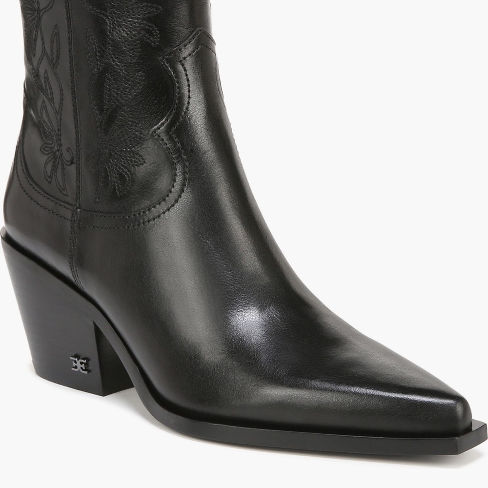 ISO Sam Edelman black wilda pointed toe western sz 8.5